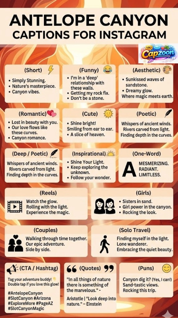 Antelope Canyon Captions Instagram