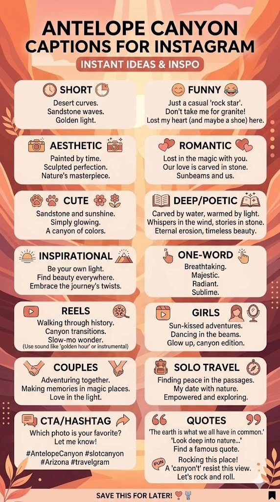 Antelope Canyon Captions Instagram