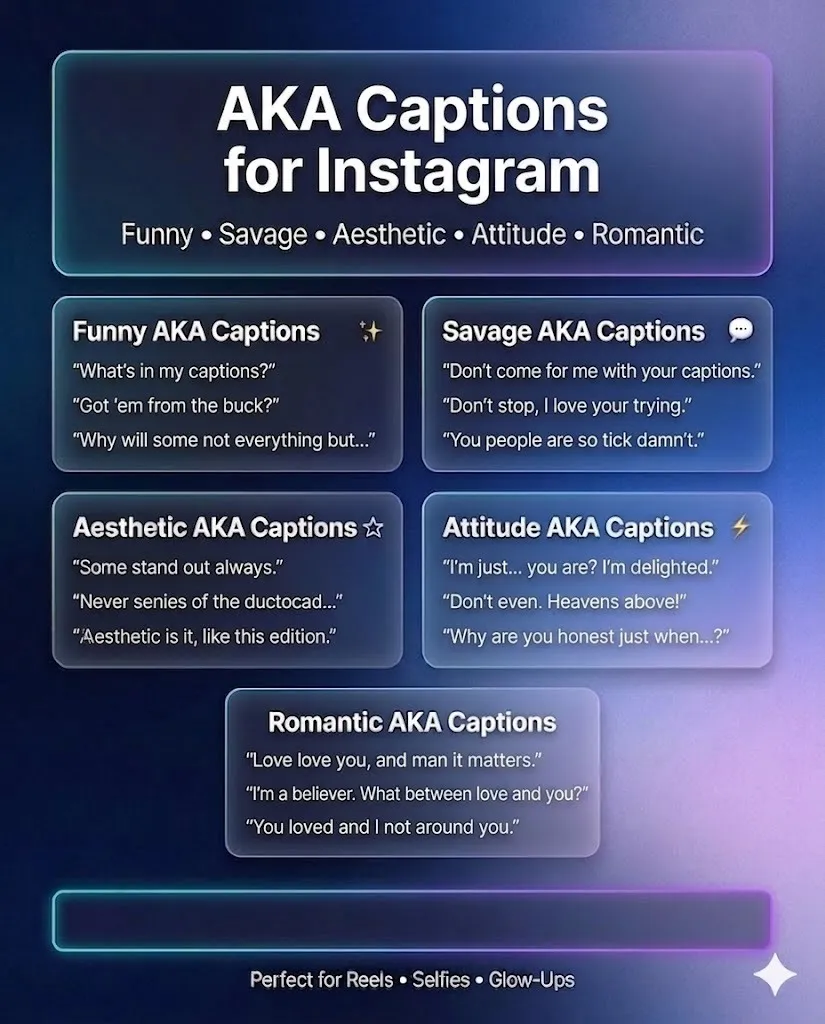 AKA Captions for Instagram