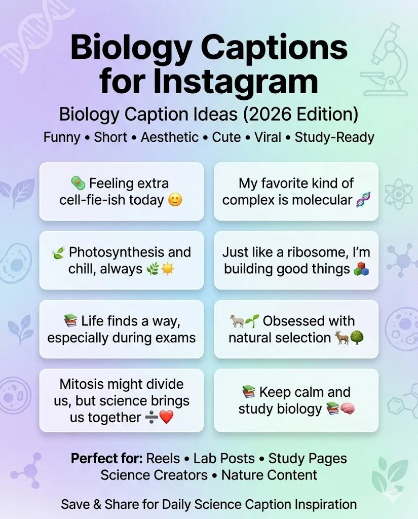 Biology Captions for Instagram