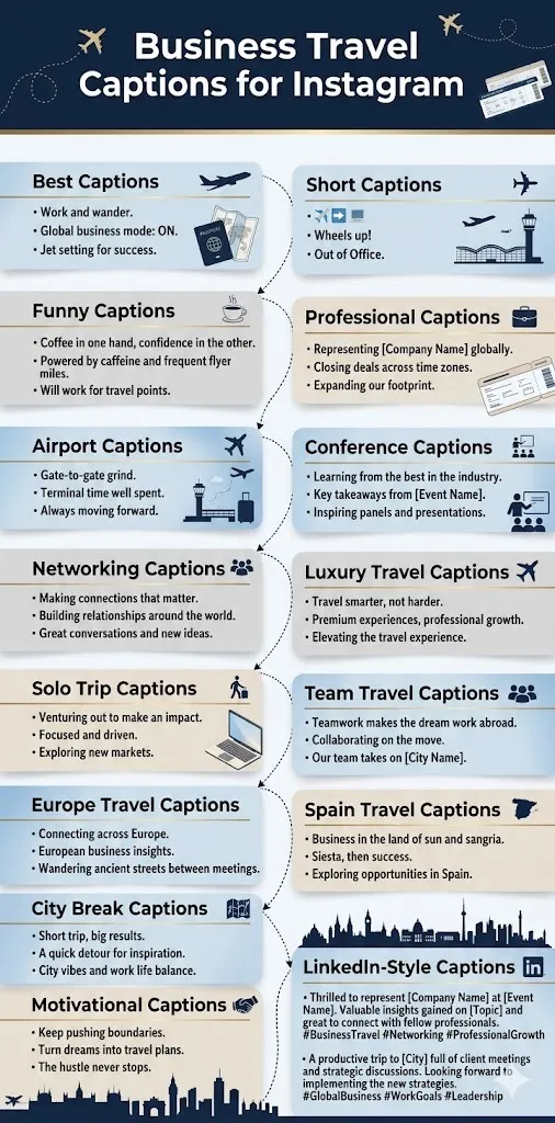 Business Travel Captions for Instagram