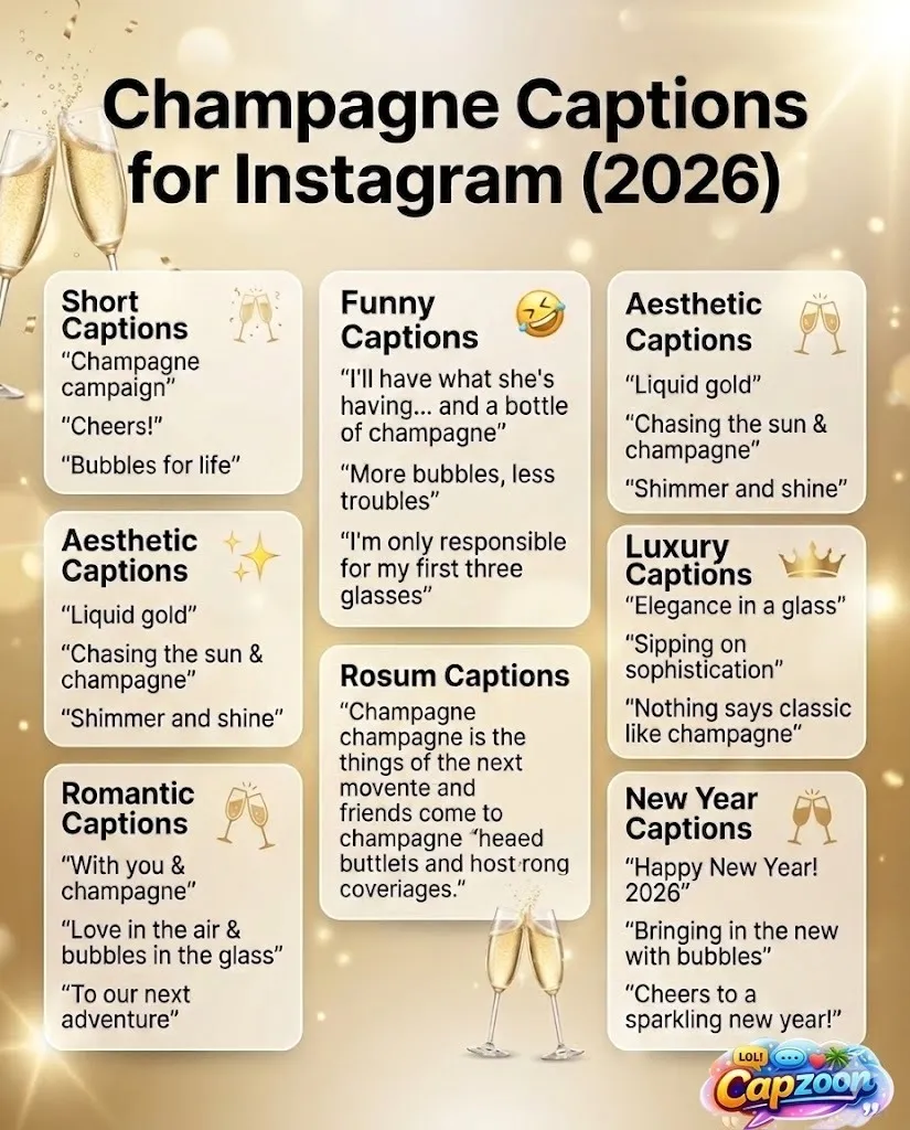 Champagne Captions for Instagram