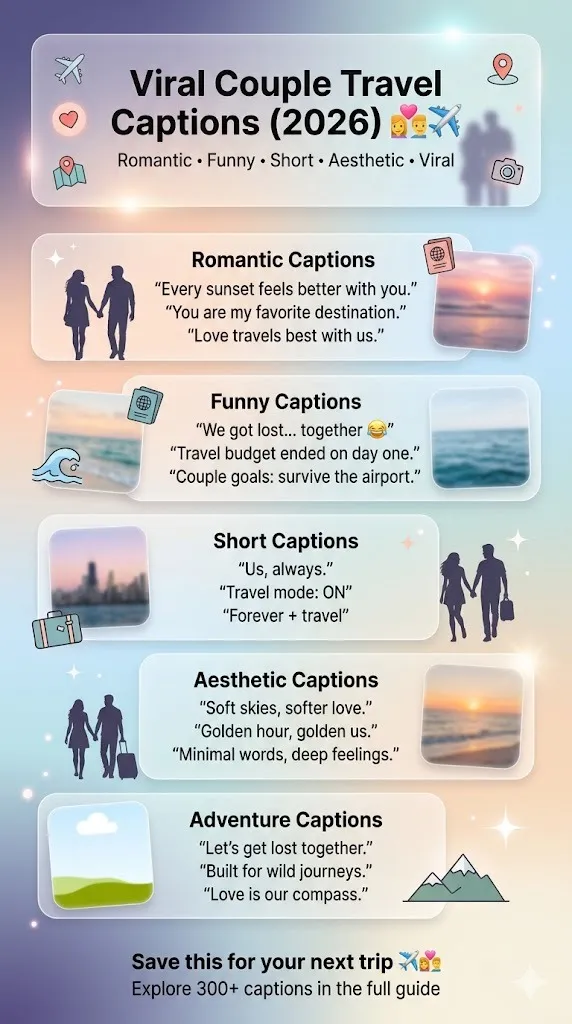 Couple Travel Captions for Instagram