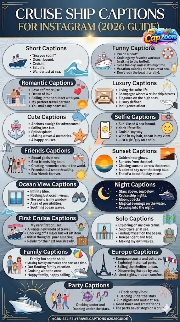 Cruise Ship Captions for Instagram