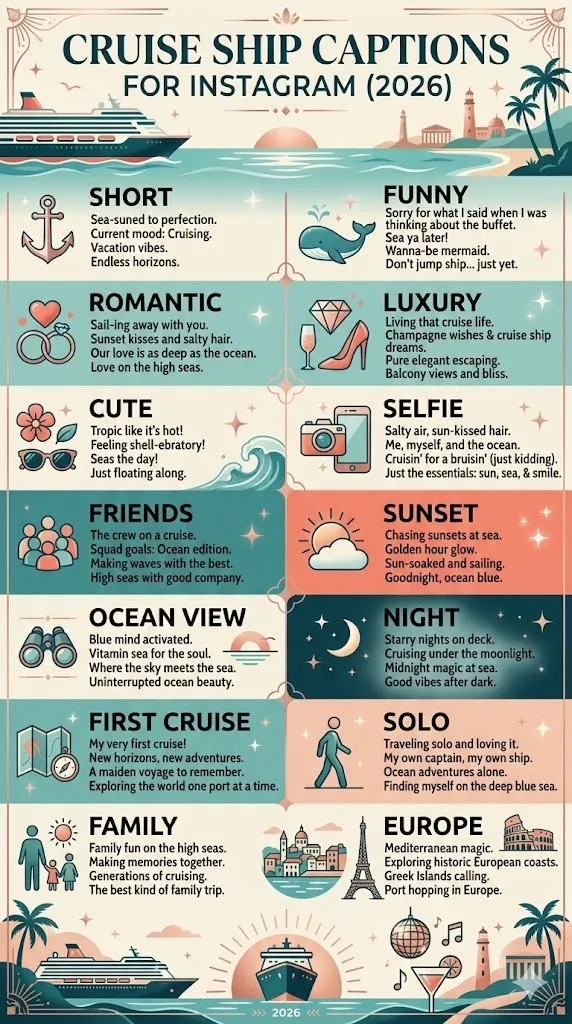 Cruise Ship Captions for Instagram