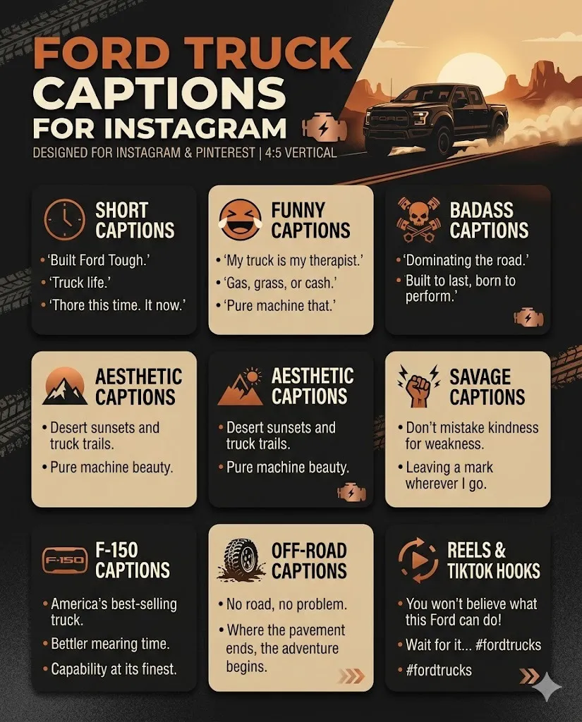 Ford Truck Captions for Instagram