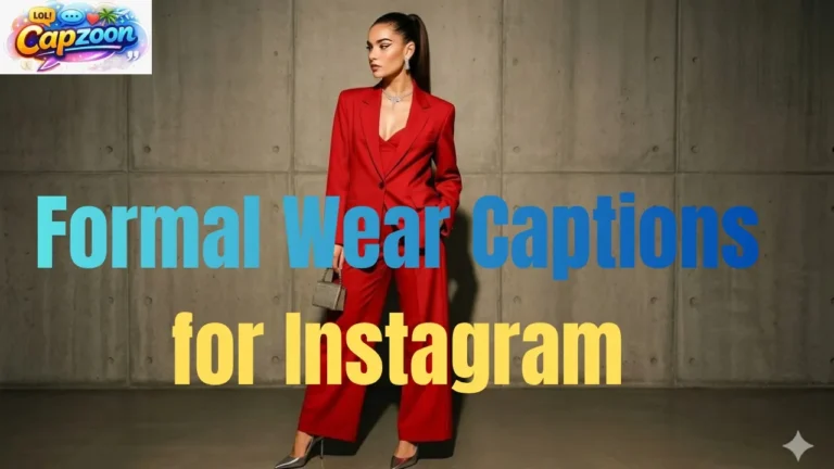 Formal Wear Captions for Instagram