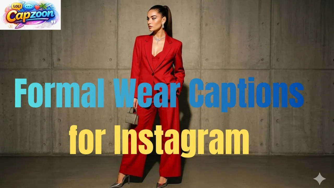 Formal Wear Captions for Instagram