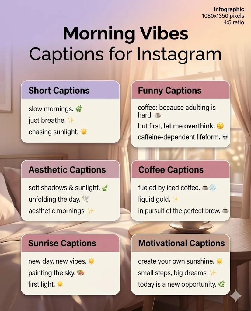 Morning Vibes Captions for Instagram