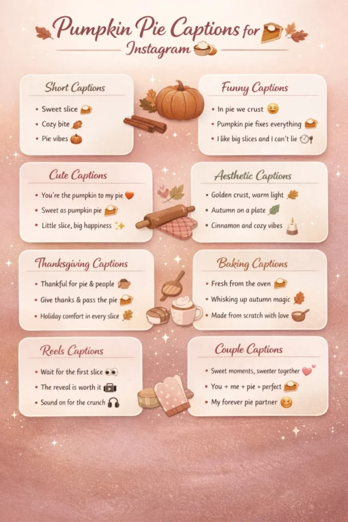 Pumpkin Pie Captions for Instagram