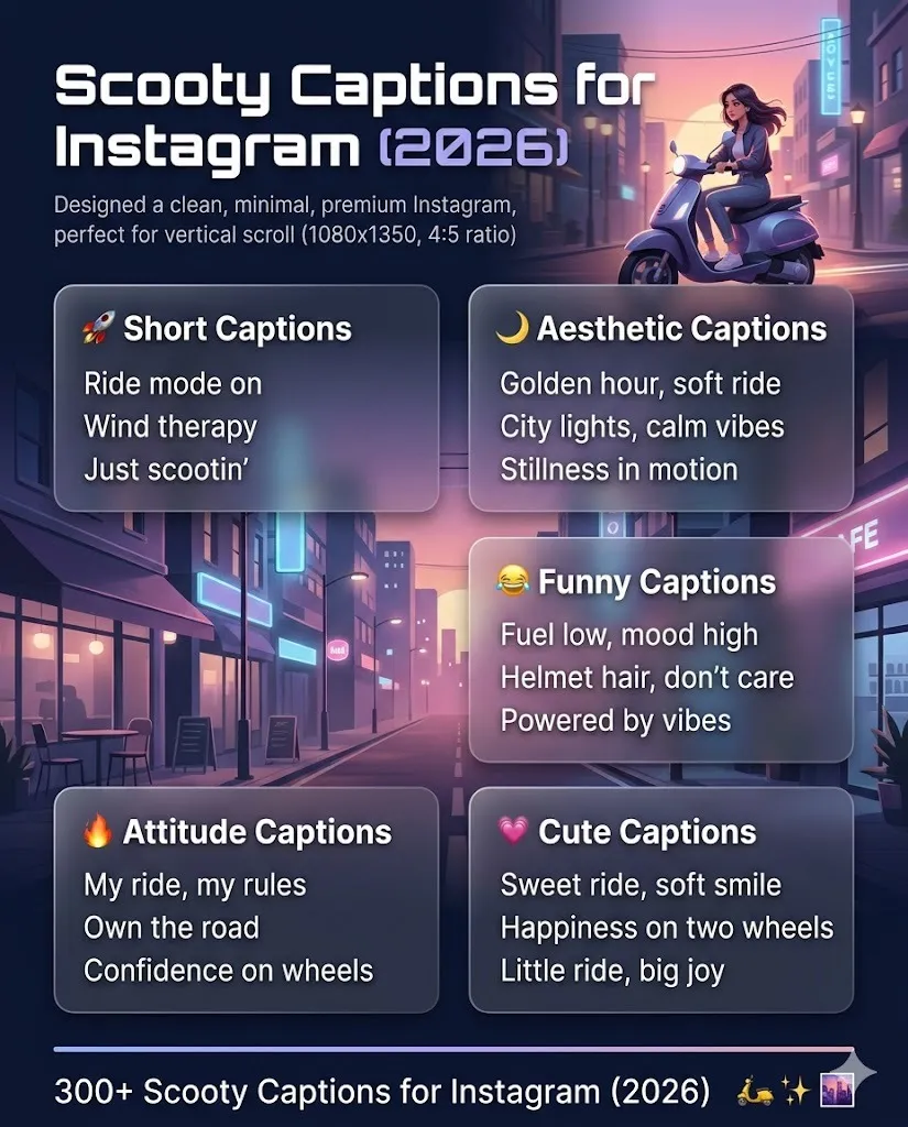 Scooty Captions for Instagram