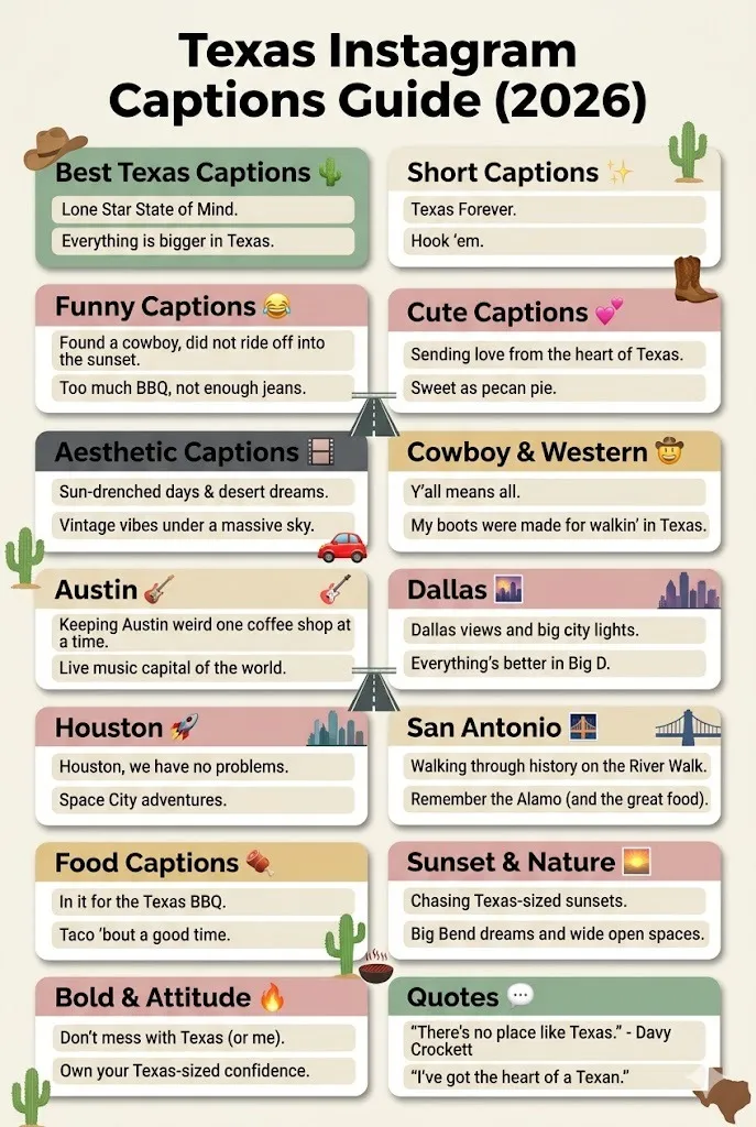 Texas Captions for Instagram