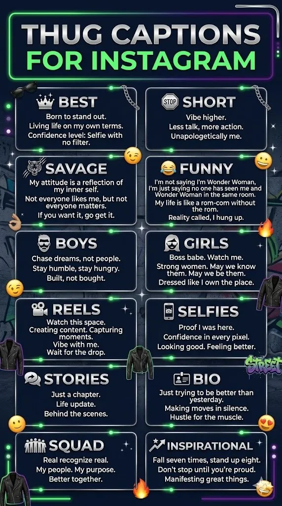 Thug Captions for Instagram