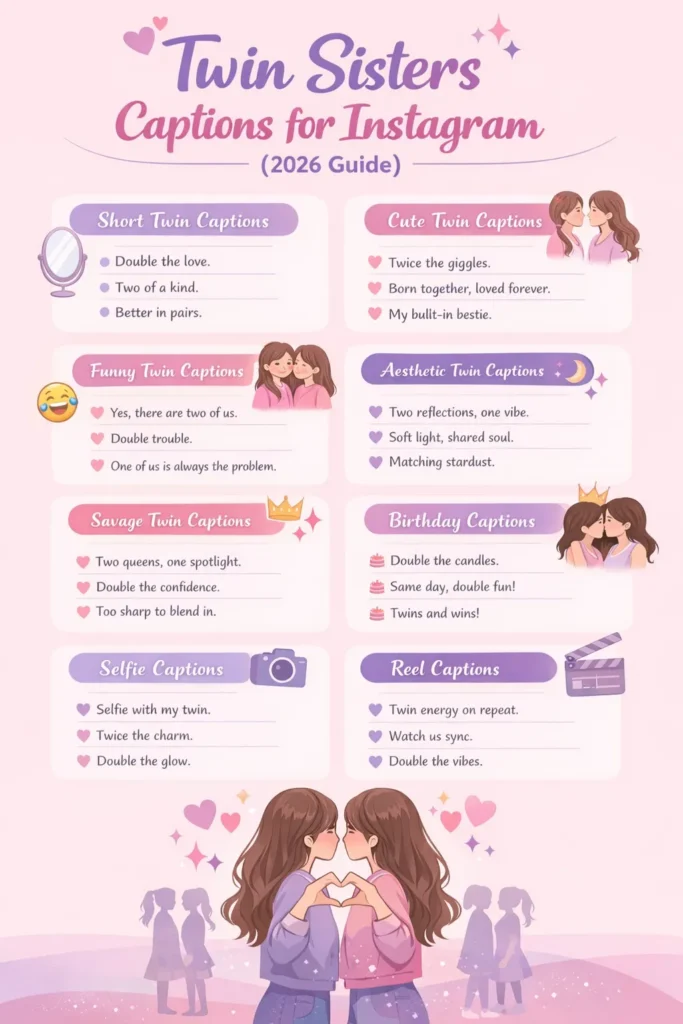 Twin Sisters Captions for Instagram