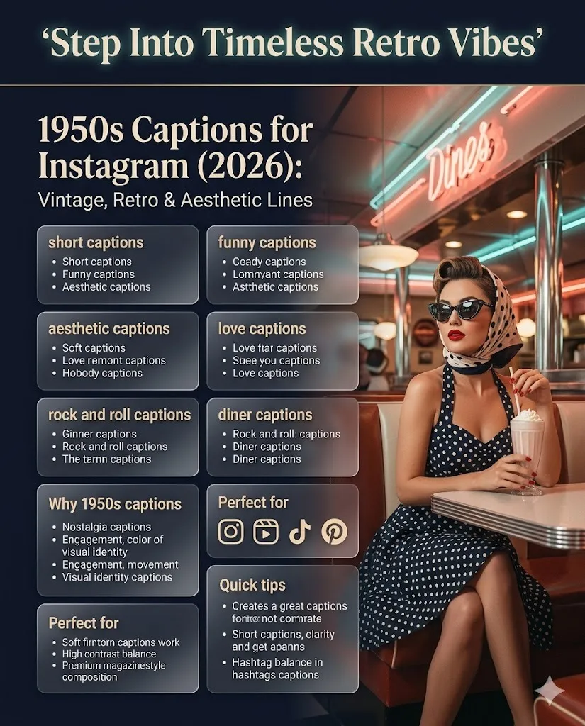 1950s Captions for Instagram