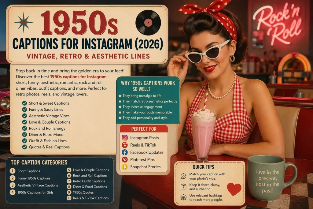 1950s Captions for Instagram