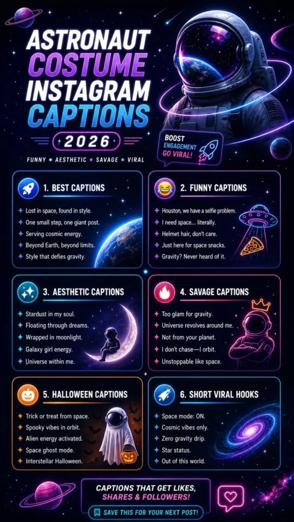 Astronaut Costume Instagram Captions