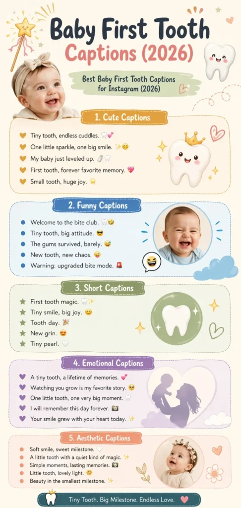 Baby First Tooth Captions for Instagram