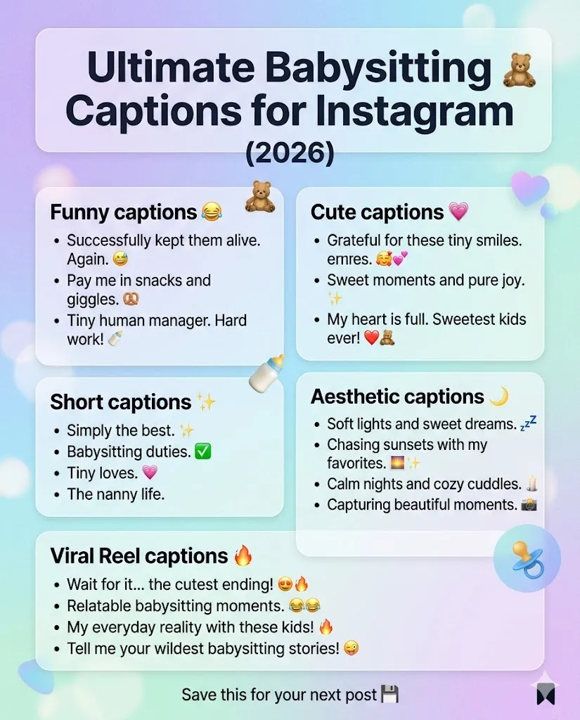 Babysitting Captions for Instagram