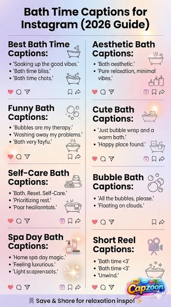 Bath Time Captions for Instagram