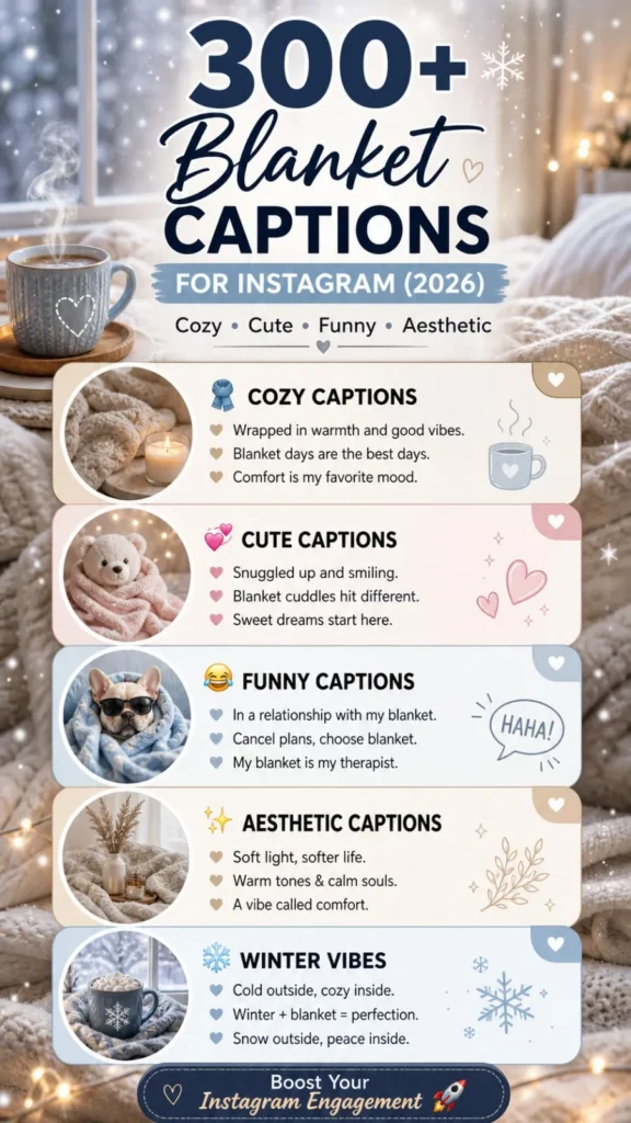 Blanket Captions for Instagram