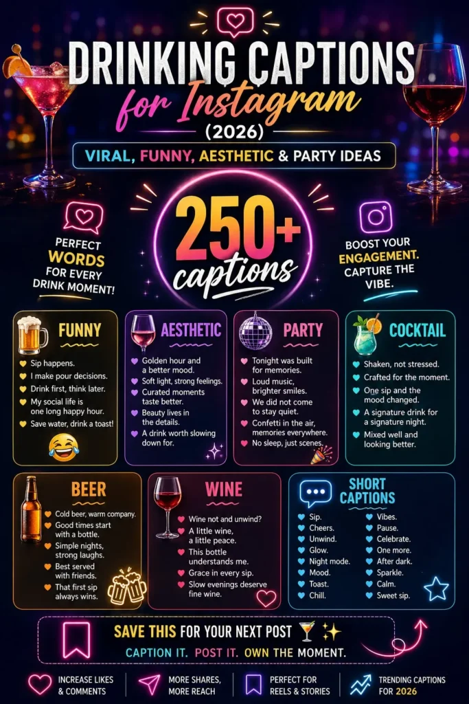 Drinking Captions for Instagram