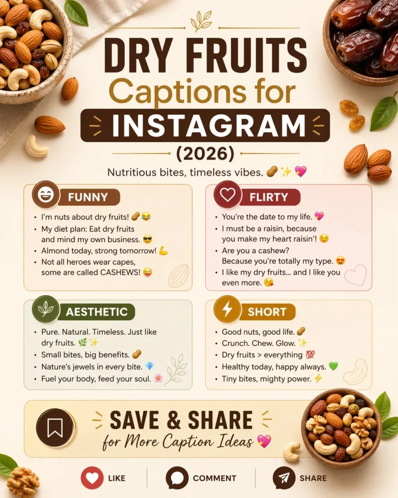 Dry Fruits Captions for Instagram