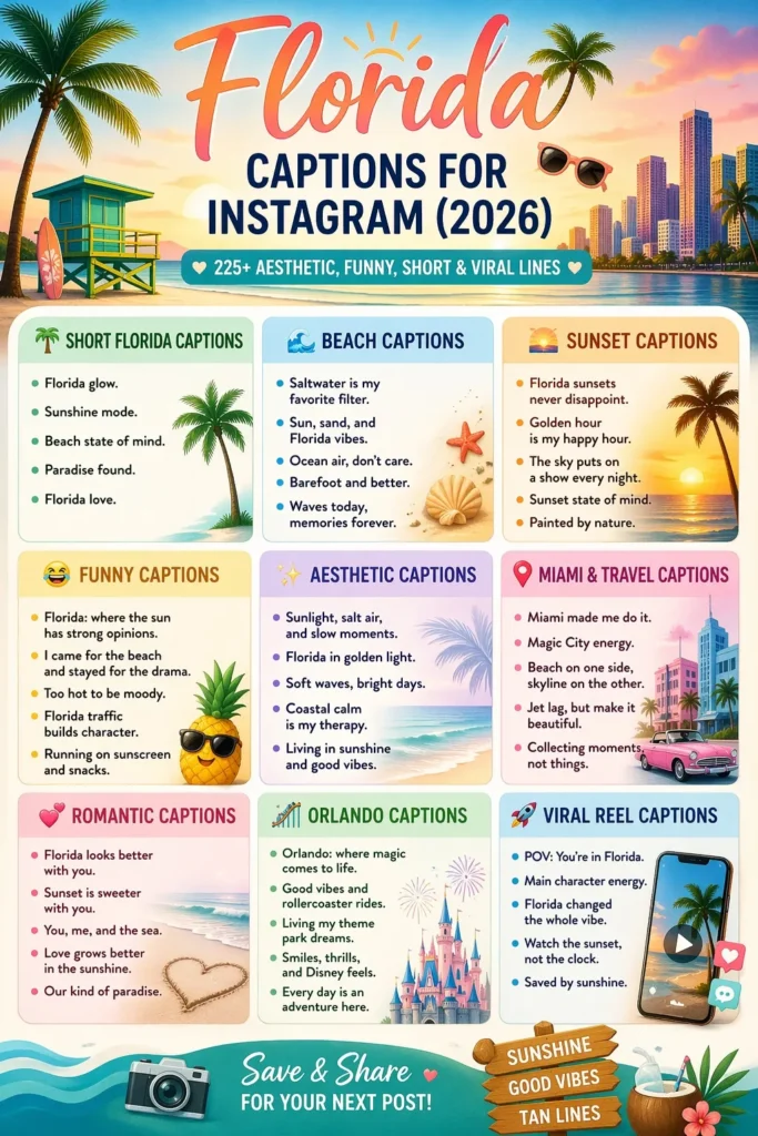 Florida Captions for Instagram