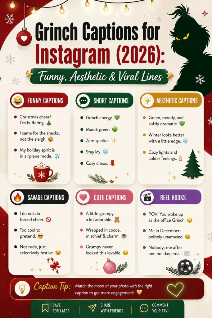 Grinch Captions for Instagram
