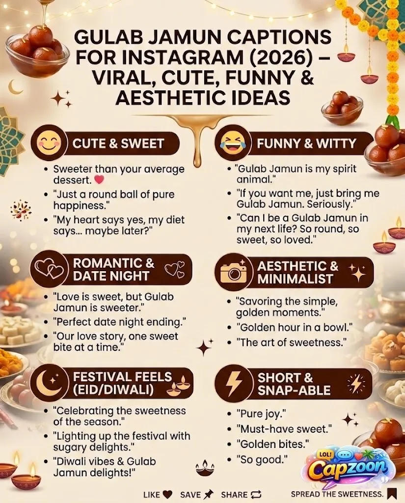Gulab Jamun Captions for Instagram