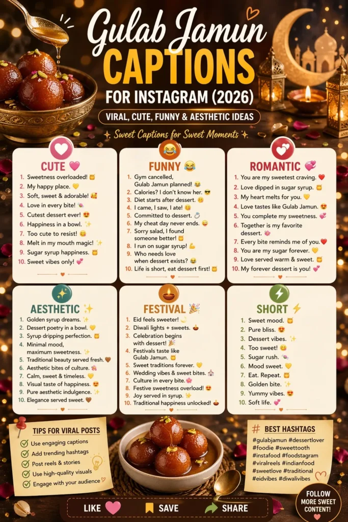 Gulab Jamun Captions for Instagram