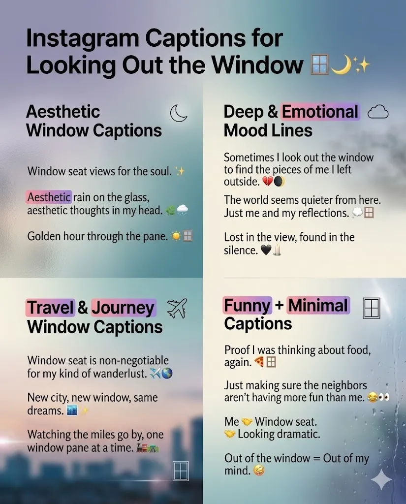 Instagram Captions for Looking Out the Window