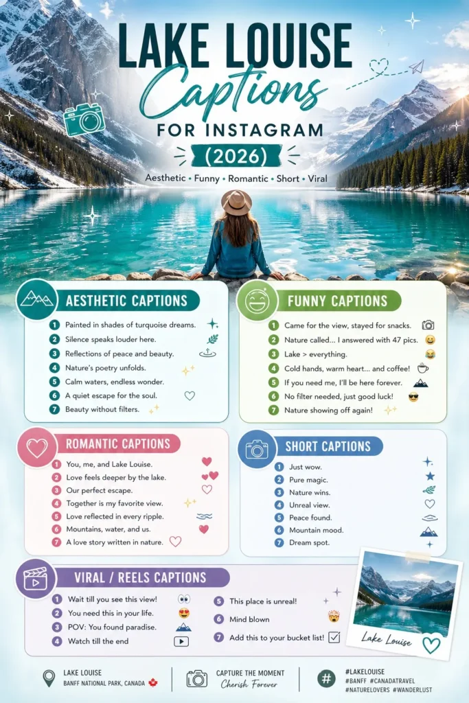 Lake Louise Captions for Instagram
