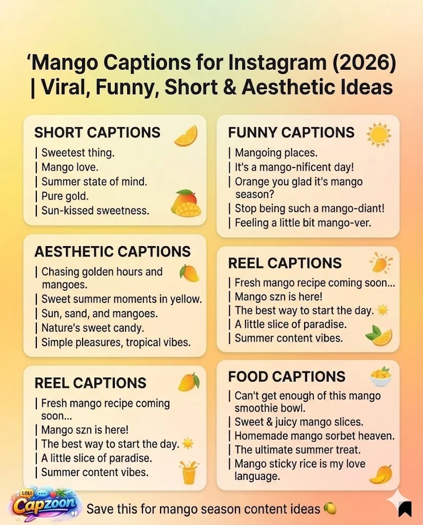 Mango Captions for Instagram