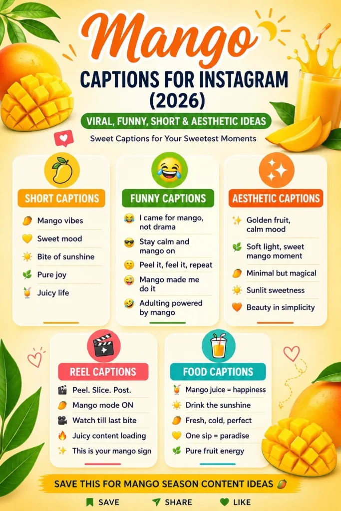 Mango Captions for Instagram