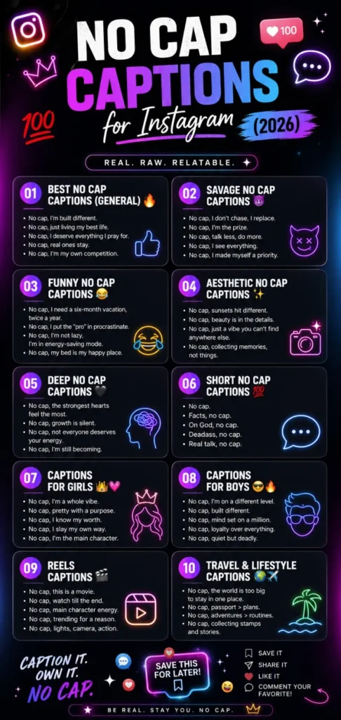 No Cap Captions for Instagram