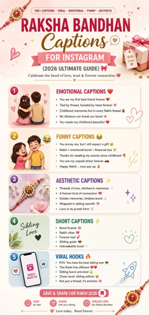 Raksha Bandhan Captions for Instagram