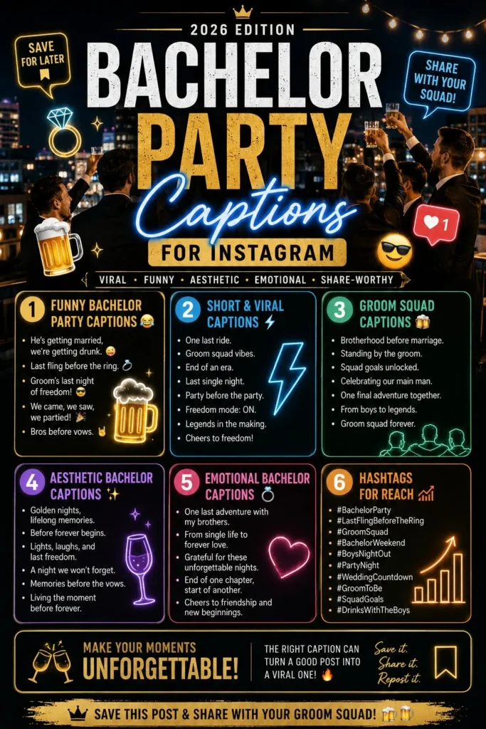 Bachelor Party Captions for Instagram