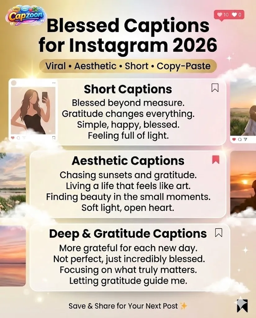 Blessed Captions for Instagram