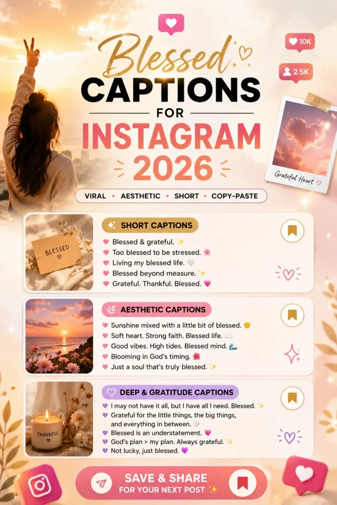 Blessed Captions for Instagram