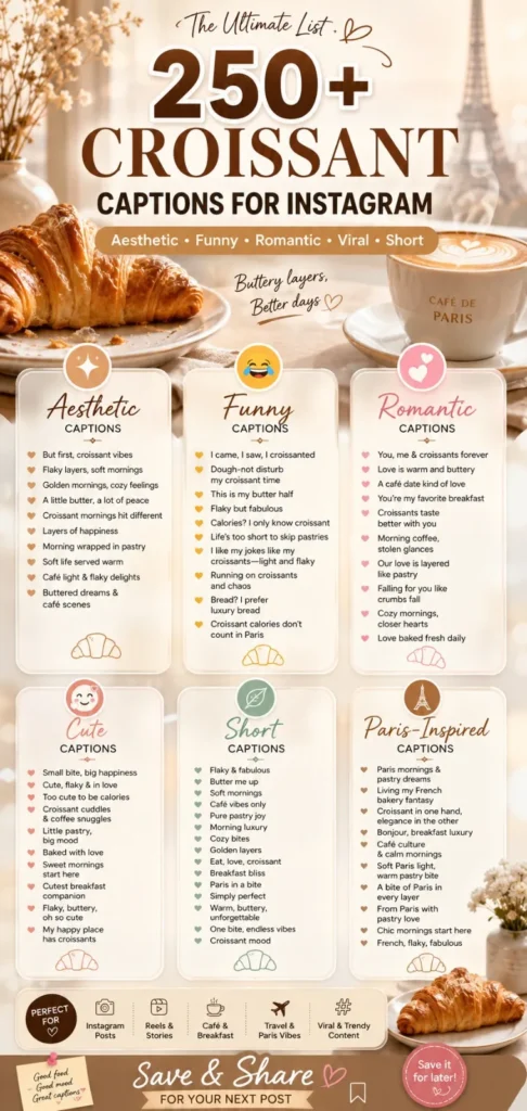 Croissant Captions for Instagram
