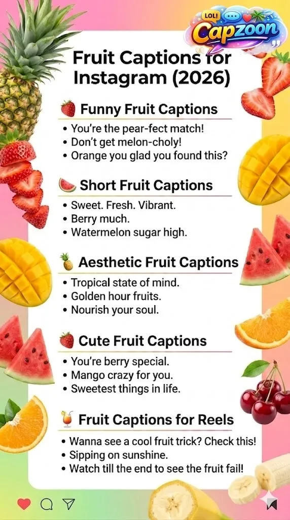 Fruit Captions for Instagram