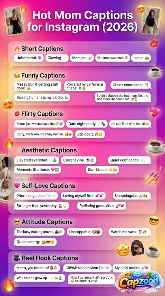 Hot Mom Captions for Instagram