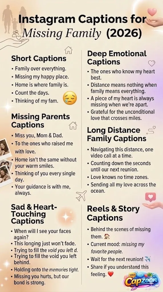 Instagram Captions for Missing Family