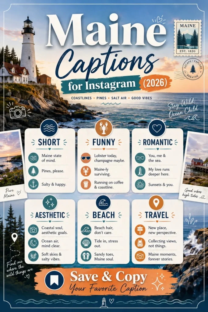 Maine Captions for Instagram