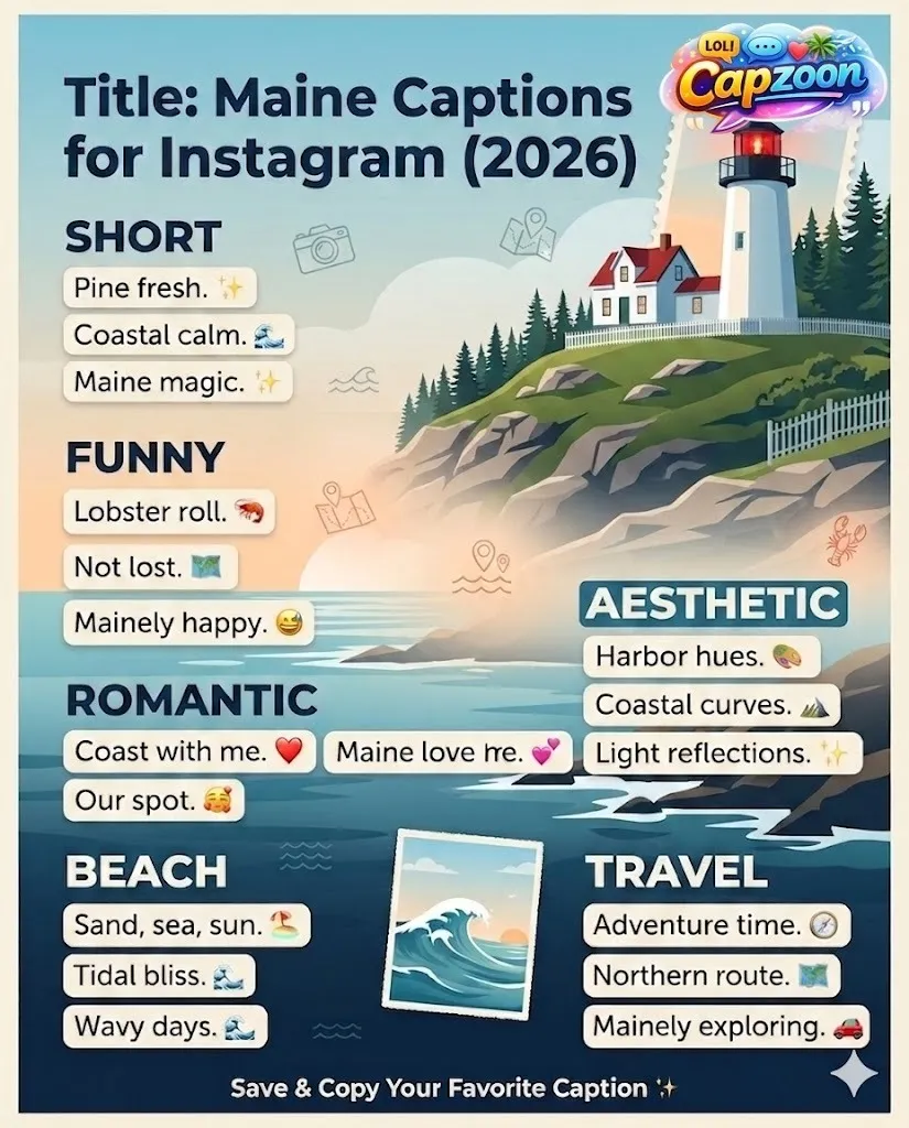 Maine Captions for Instagram