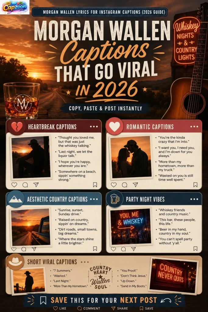 Morgan Wallen Lyrics for Instagram Captions