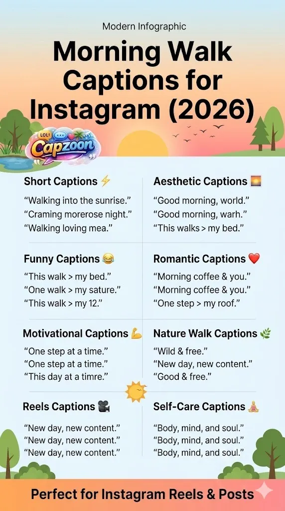 Morning Walk Captions for Instagram