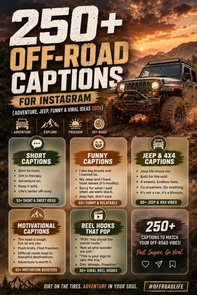 Off-Road Captions for Instagram
