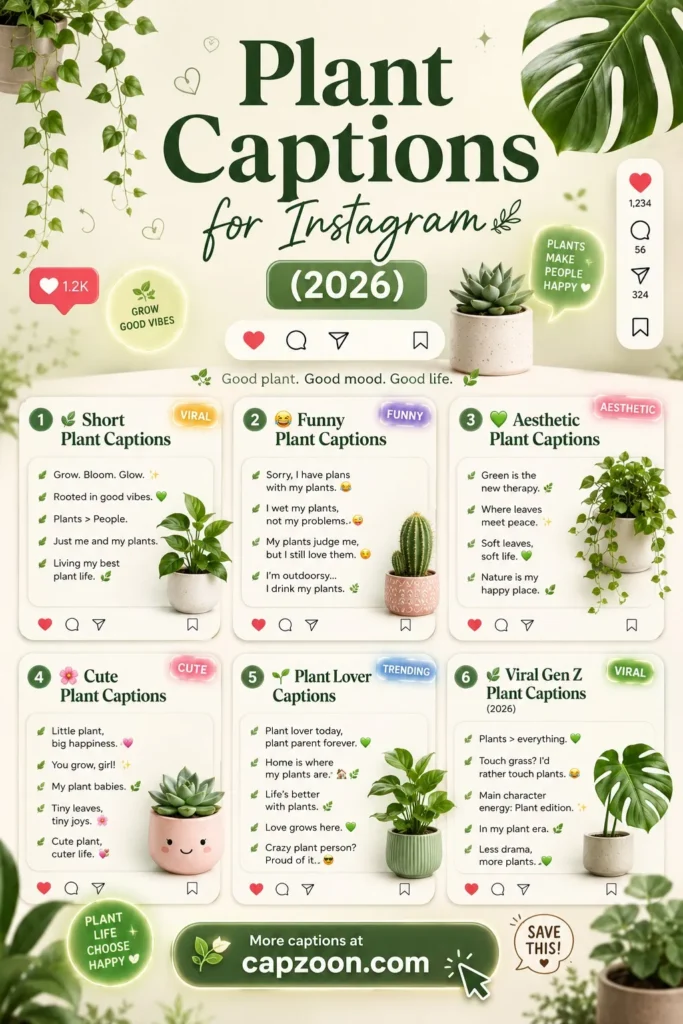 Plant Captions for Instagram